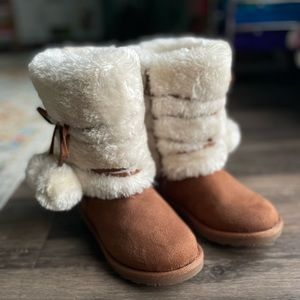 Girls Suede Winter Boots with Fur